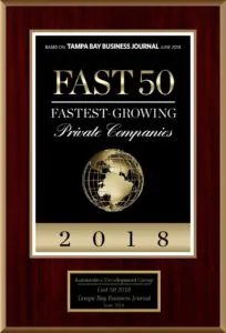 Tampa Bay's 2018 Fast 50 Award
